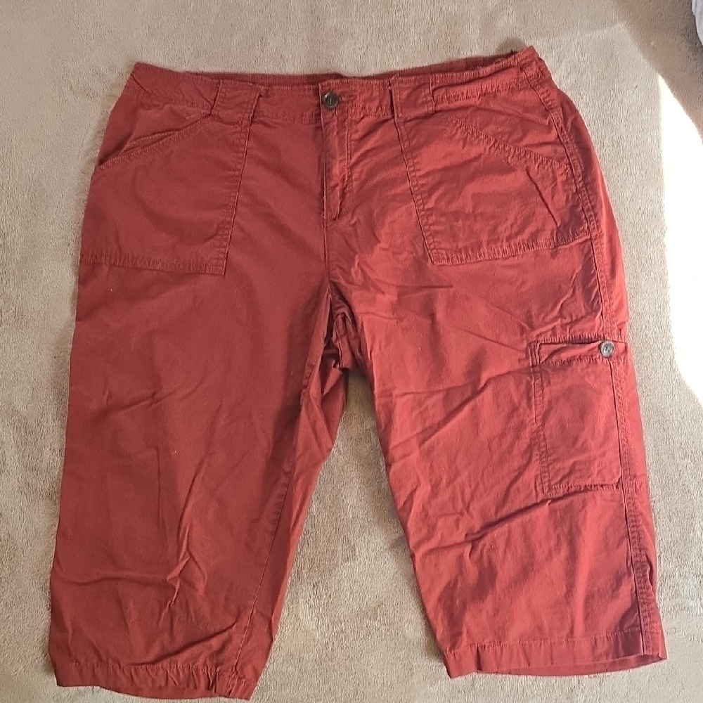 Rust Red Cargo Capris